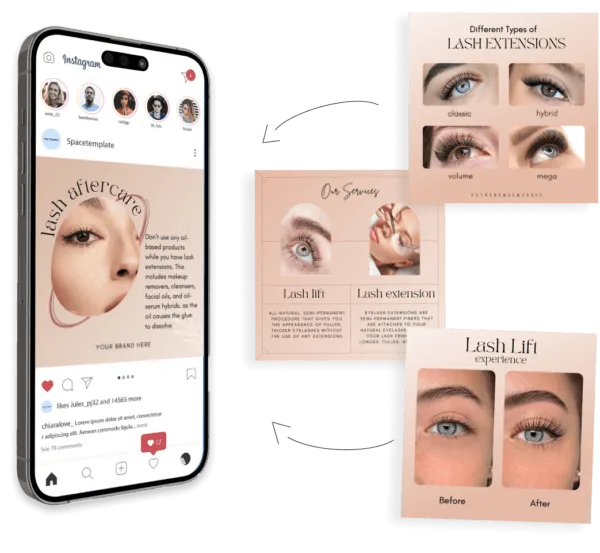 Lash Templates Canva Mockup